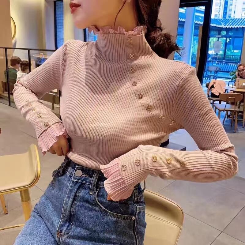 プリーツフリルポイントニット　AJ111-990