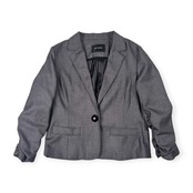 RAY BEAMS レイビームス 裏ストライプ 袖先デザイン ショート丈 ジャケット/グレー レディース