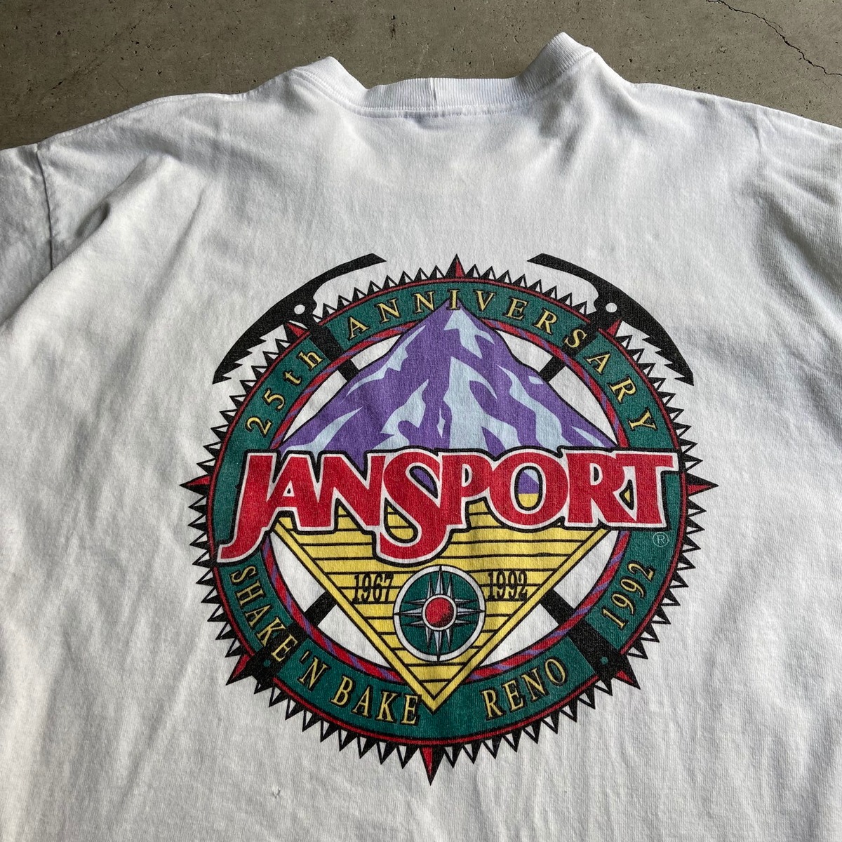 90年代 USA製 JANSPORT ジャンスポーツ ヘビーウェイト バックプリント 