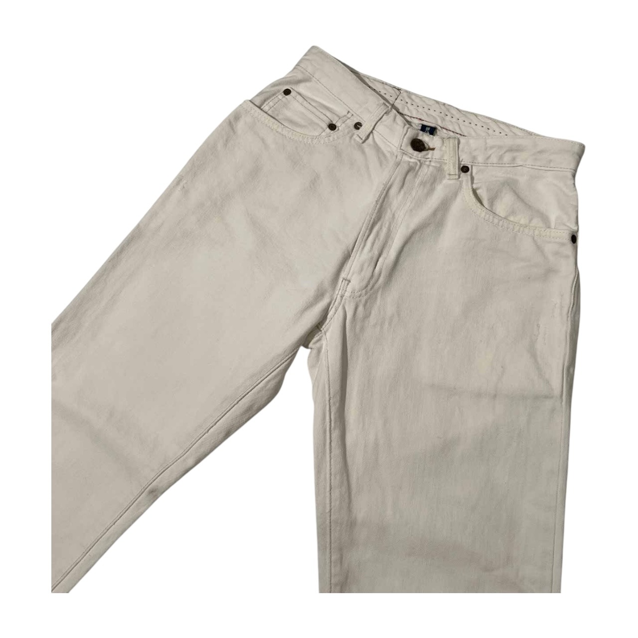 POLO RALPH LAUREN ポロ ラルフローレン ホワイトデニム パンツ ジーンズ W28 /白/メキシコ製/革パッチ/インパクト21