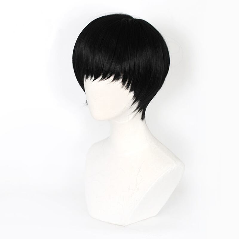 コスプレ耐熱ウィッグ ブラック ショート キャラクターウィッグ
