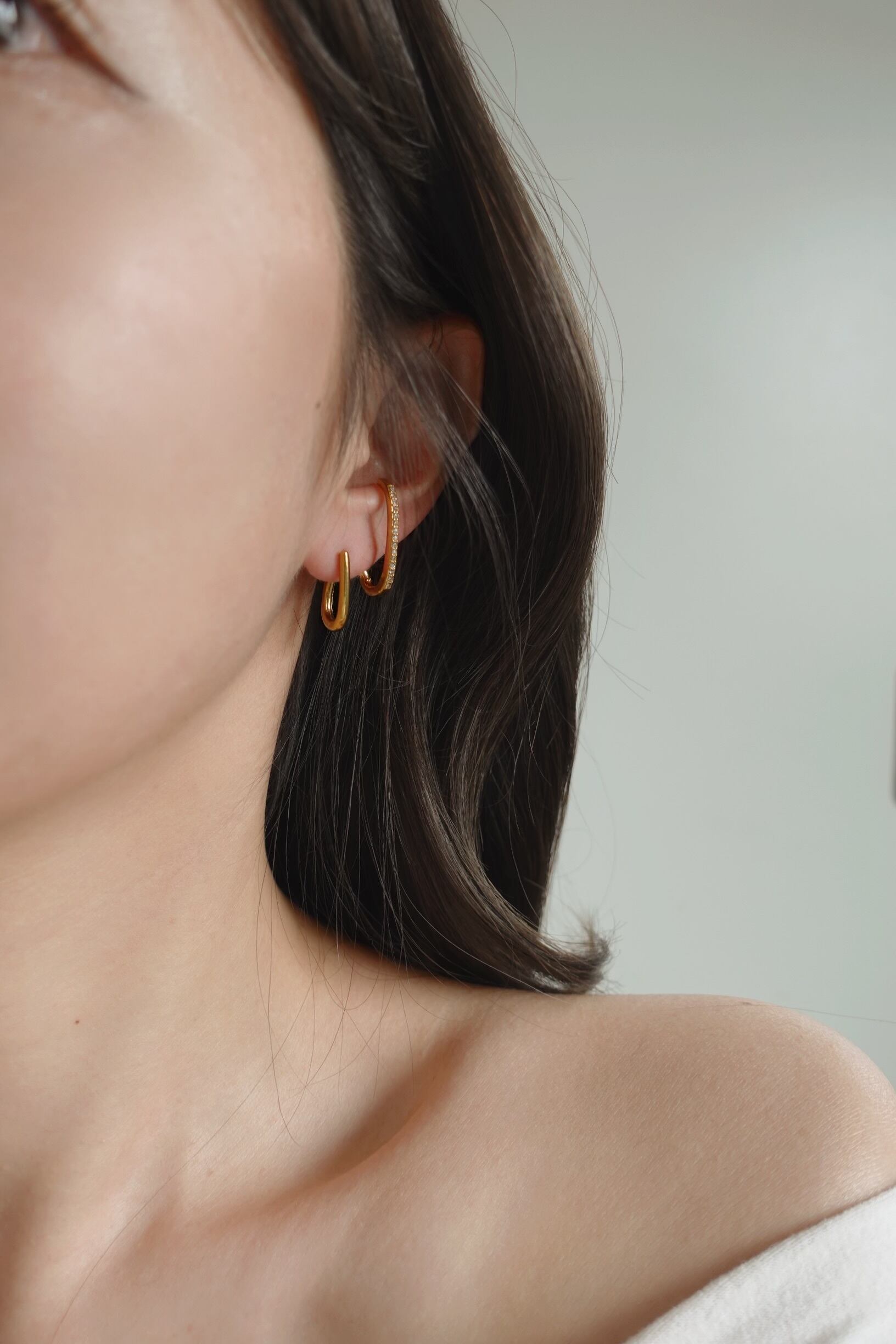 Double Line Bijou Pierce | 金属アレルギー対応のアクセサリー crea