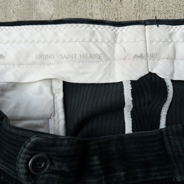 “BRUNO SAINT HILAIRE” EURO CORDUROY PANTS BLACK ブルーノサンティレール ユーロ コーデュロイ