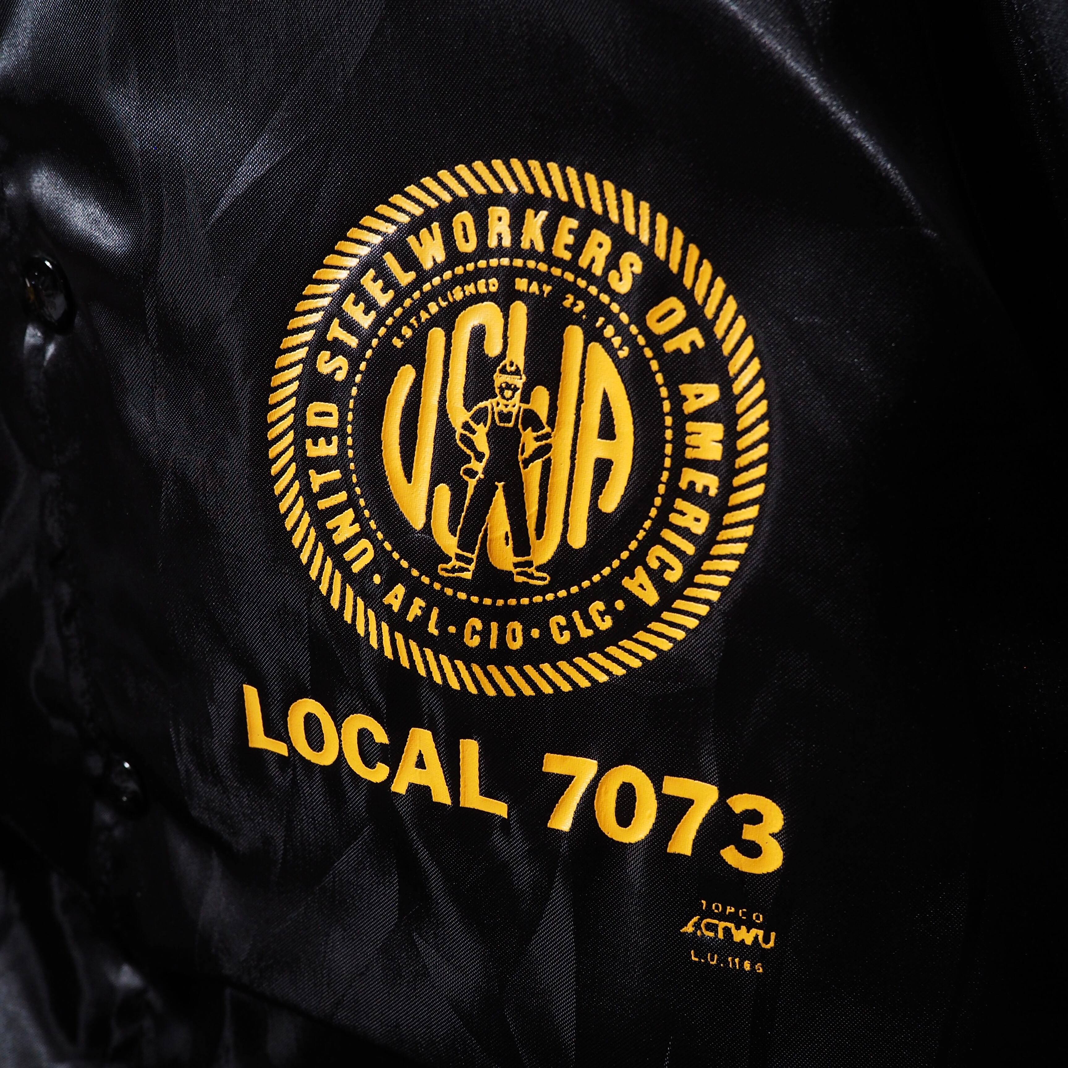 1970 - 80s " King Louie " Black satin vintage loose Stadium jacket (made in USA)