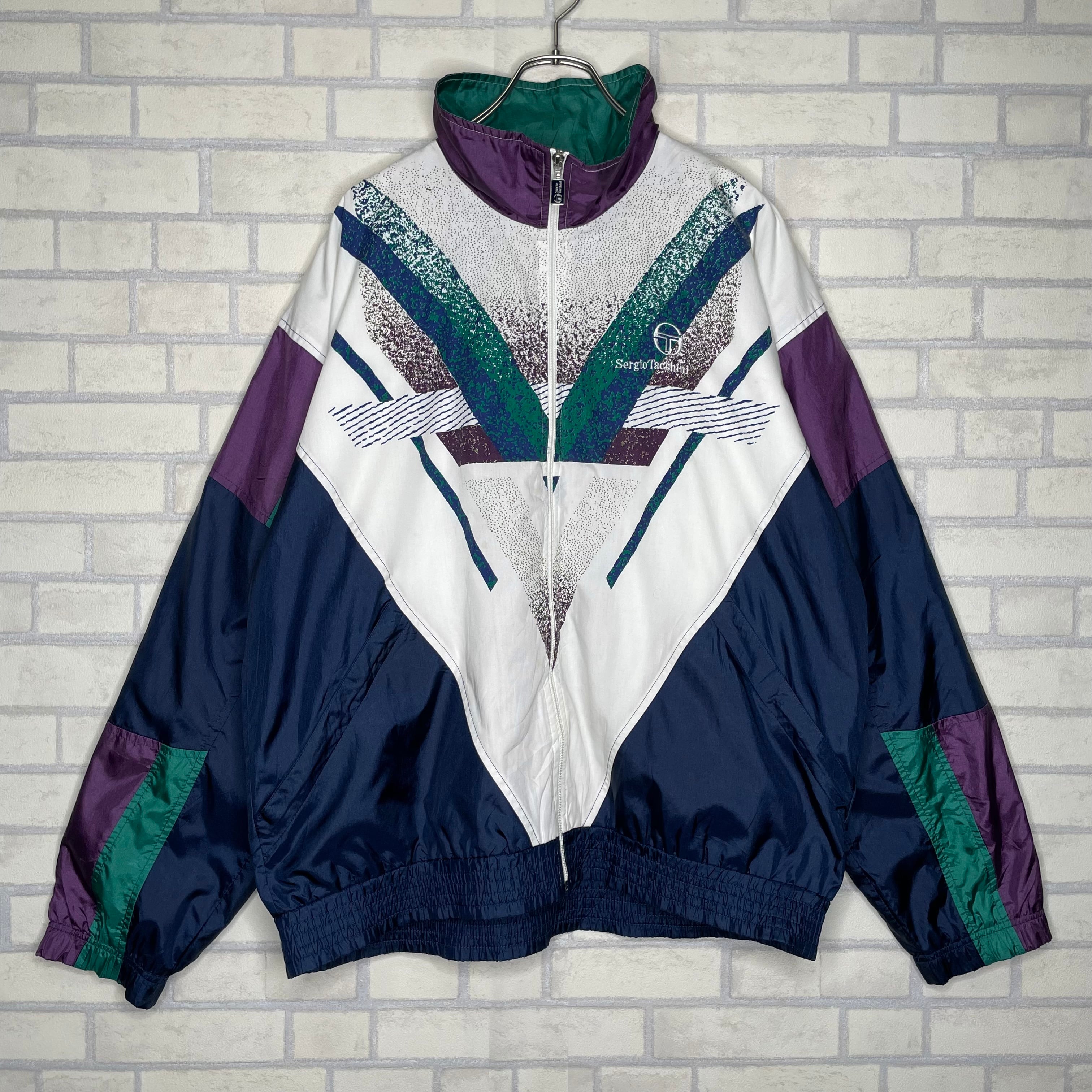 Sergio Tacchini ナイロンジャケット XL 100%ナイロン フルジップ  