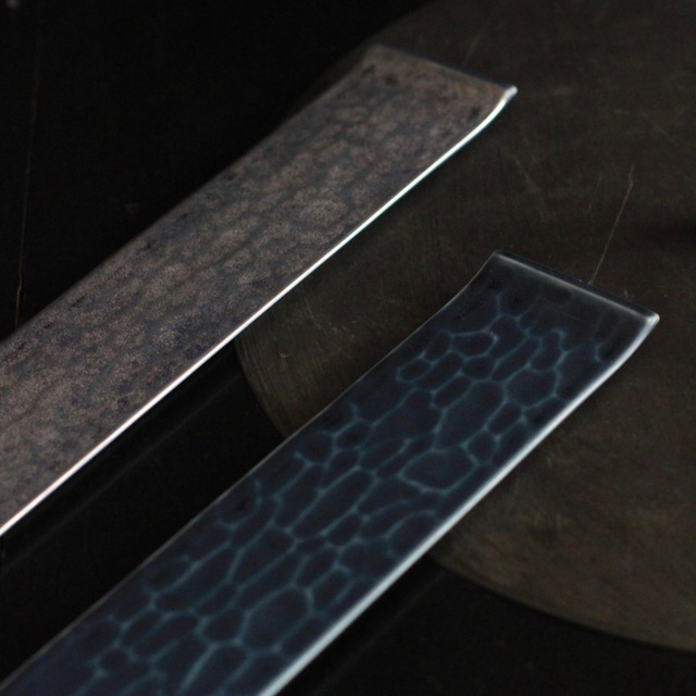 AS 有田焼　乱彫　藍マット　前菜皿