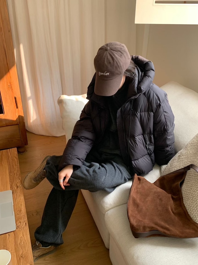 (予約) signature / Cord hood padding jacket 4color