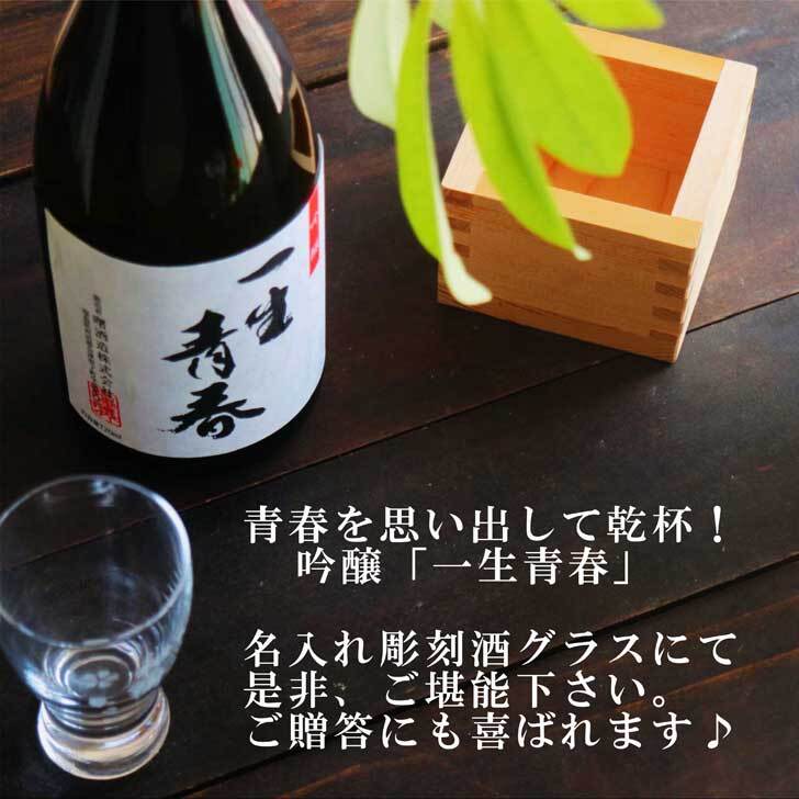 名入れ 日本酒 ギフト【 一生青春 吟醸 720ml 名入れ 酒グラス ひのき升 セット 】 誕生日 プレゼント 父の日 母の日 還暦祝い 退職祝い 古希祝い 喜寿祝い 米寿祝い 成人祝い 敬老の日 お中元 お歳暮 暑中見舞い 結婚祝い お祝い 福島県 ありがとう おめでとう