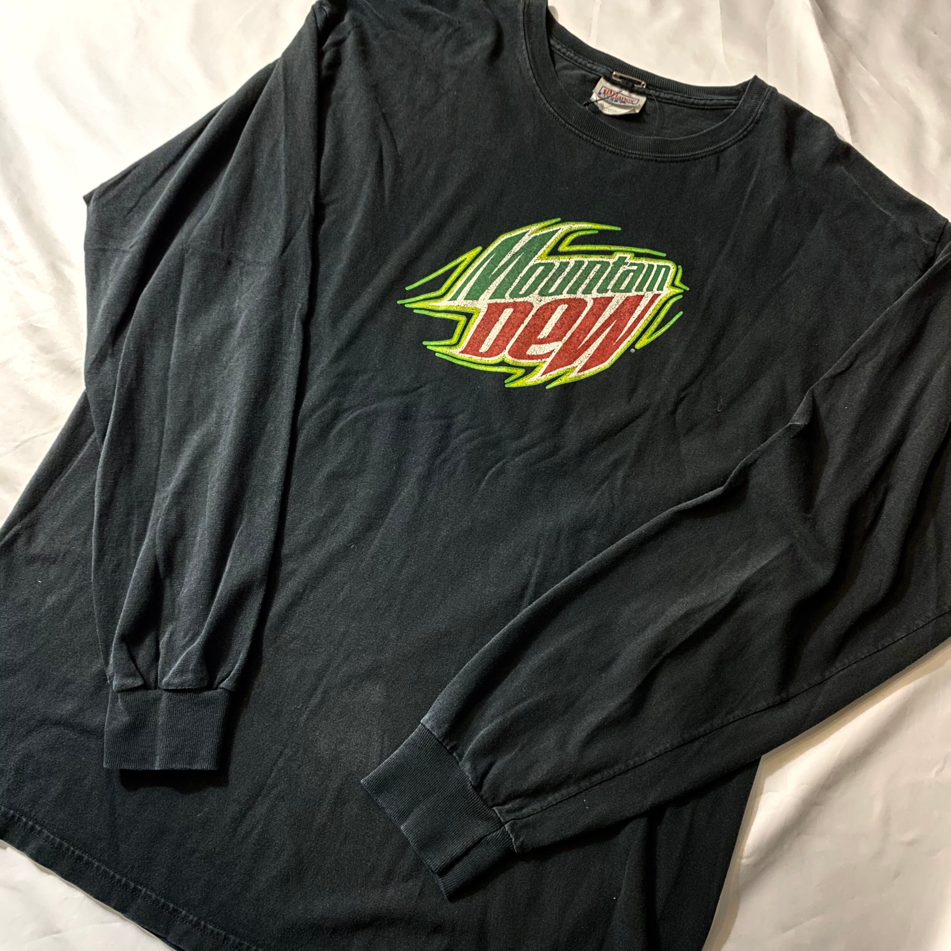 vintage “mountain dew × XBOX” both sides print long sleeve tee 