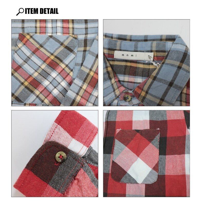 MNML チェックシャツ ミニマル mnml（ミニマル） チェックシャツ ネルシャツ VINTAGE FLANNEL DROP