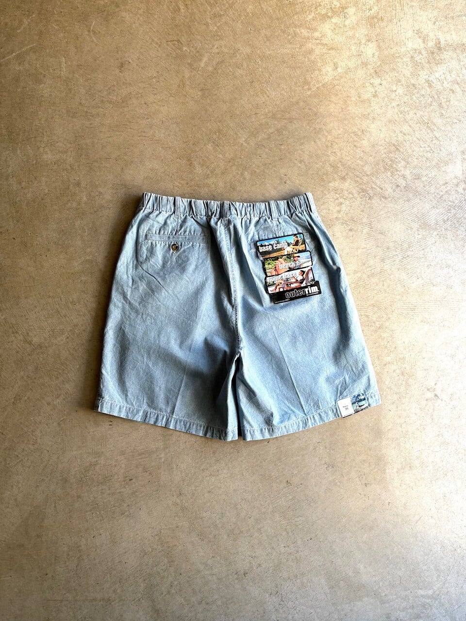 outer rim “TUCKFRONT COTTON SHORT PANTS”【W36】