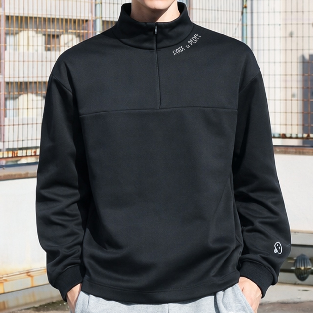 スタンドカラートップス