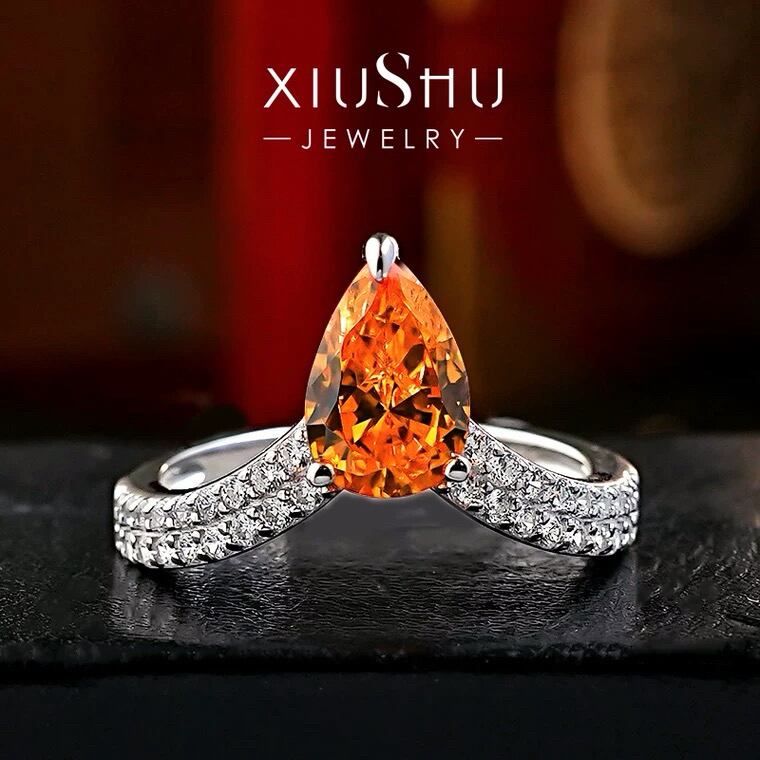 キラキラshop   ペアシェイプカット   エメラルド  ダイヤ   リング キラキラshop ペアシェイプカット エメラルド ダイヤ リング