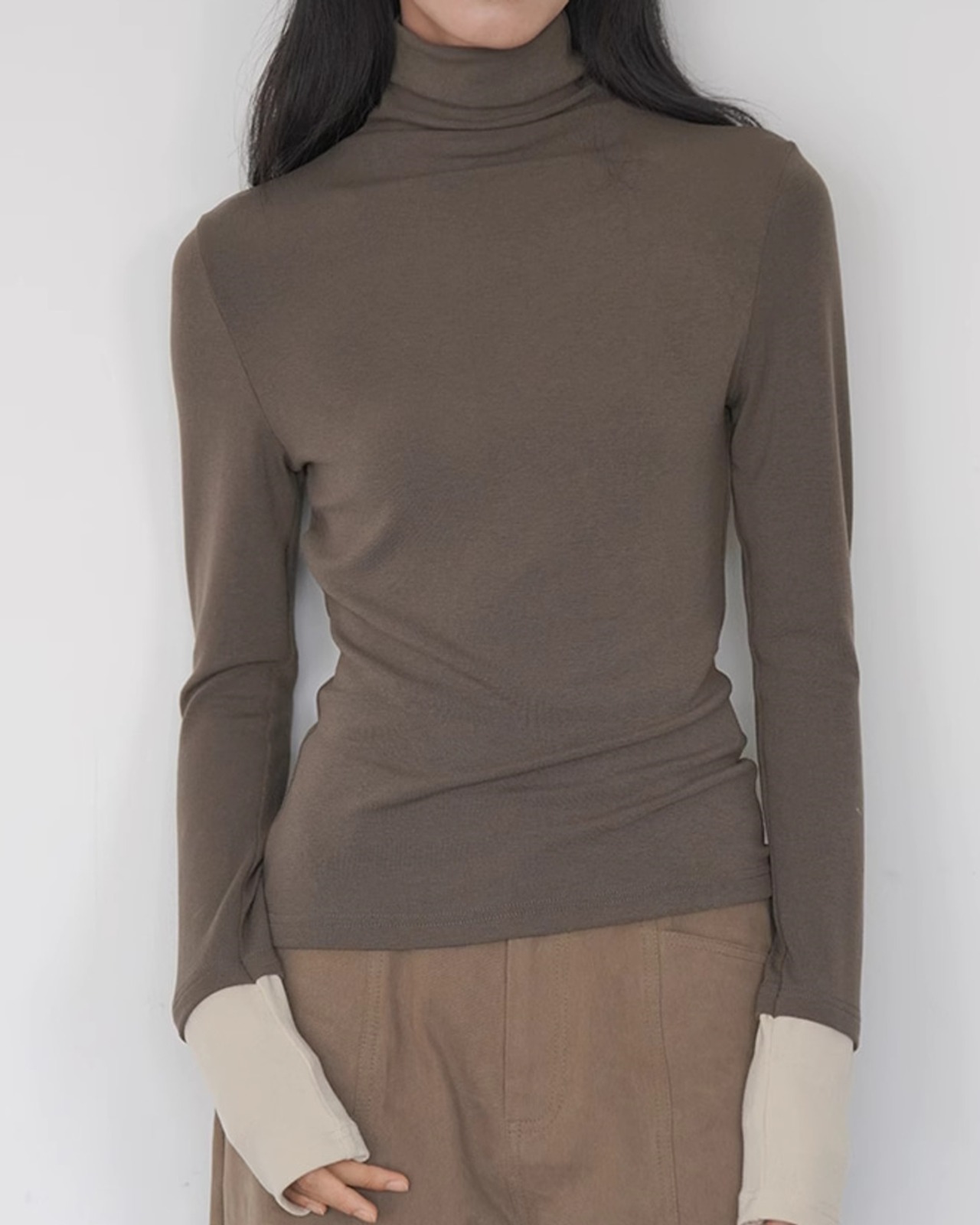 Bicolor turtle neck Knit T20290