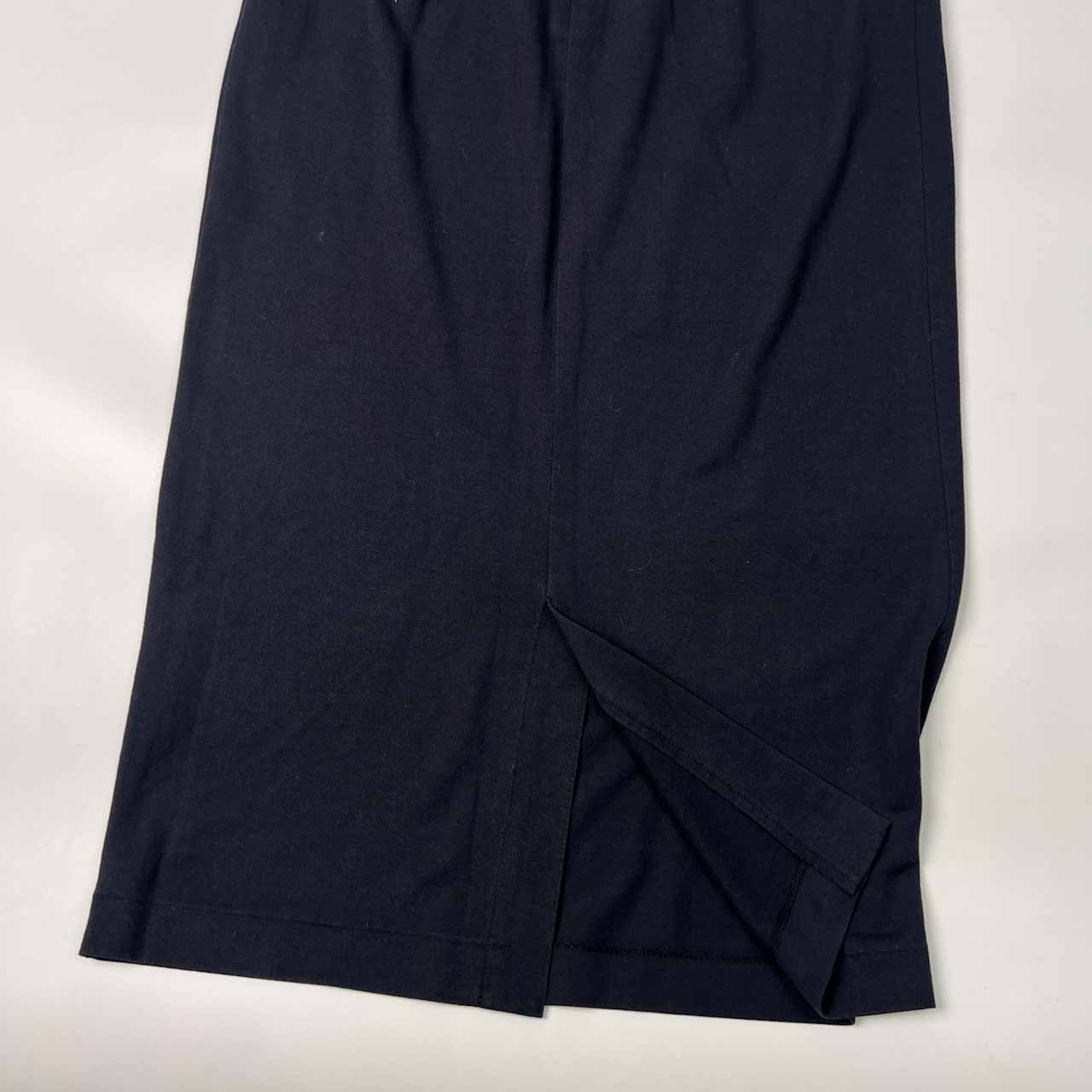 INGEBORG インゲボルグ ロゴ刺繍 タイト ロング スカート /濃紺ブラック系/ピンクハウス/日本製