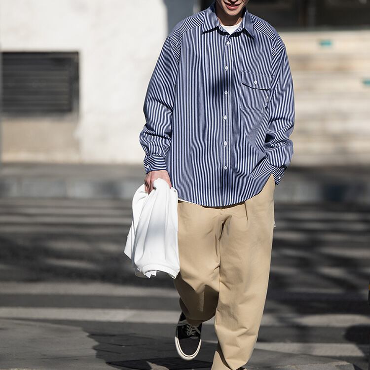 ★LOOSE PINSTRIPE SHIRT　　　A0437