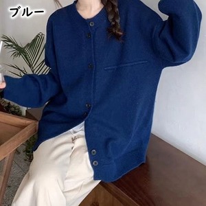 ラウンドネック カーディガン 4col M 11383