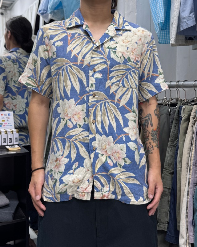 90’s~00’s Polo by Ralph Lauren Design Short Sleeve Open Collar Shirt “100% LINEN”【下北沢店】