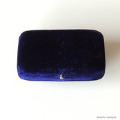 英国アンティークジュエリーケース W.W. Kemp & Co. ブルーベルベット