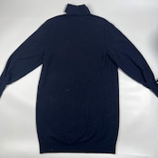 カシミヤ100% JW ANDERSON ×UNIQLO ジェイダブリューアンダーソン 袖リボン タートルネック ニット ワンピース S/ネイビー レディース