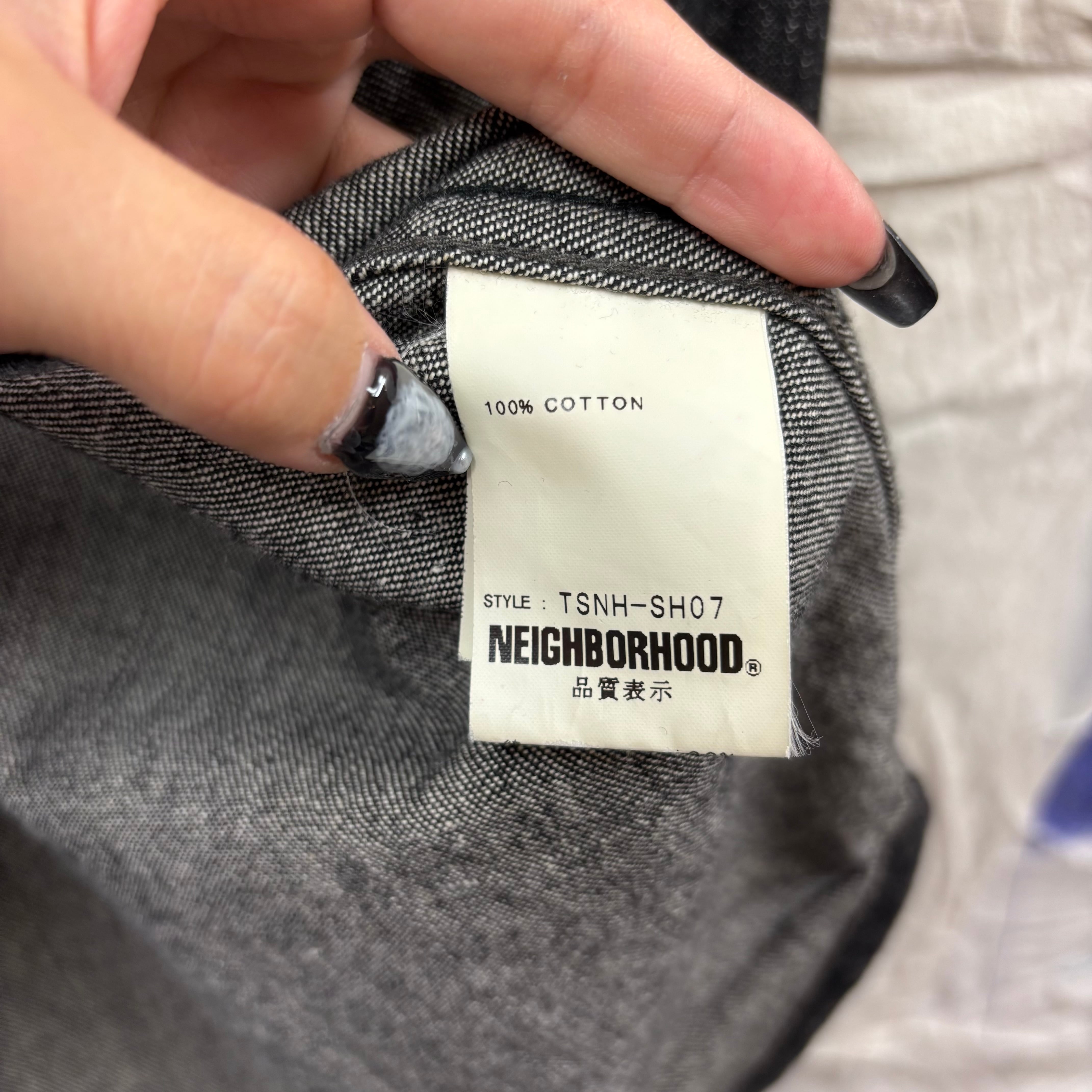 NEIGHBORHOOD バック刺繍 ロゴ ダンガリー デニム ウエスタン NEIGHBORHOOD バック刺繍 ロゴ ダンガリー デニム ウエスタン