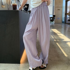 anti gravity slightly wrinkled casual wide leg pants