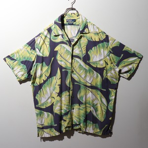 美品 L レーヨン 総柄 ポロラルフローレン 半袖開襟シャツ Clayton クレイトン