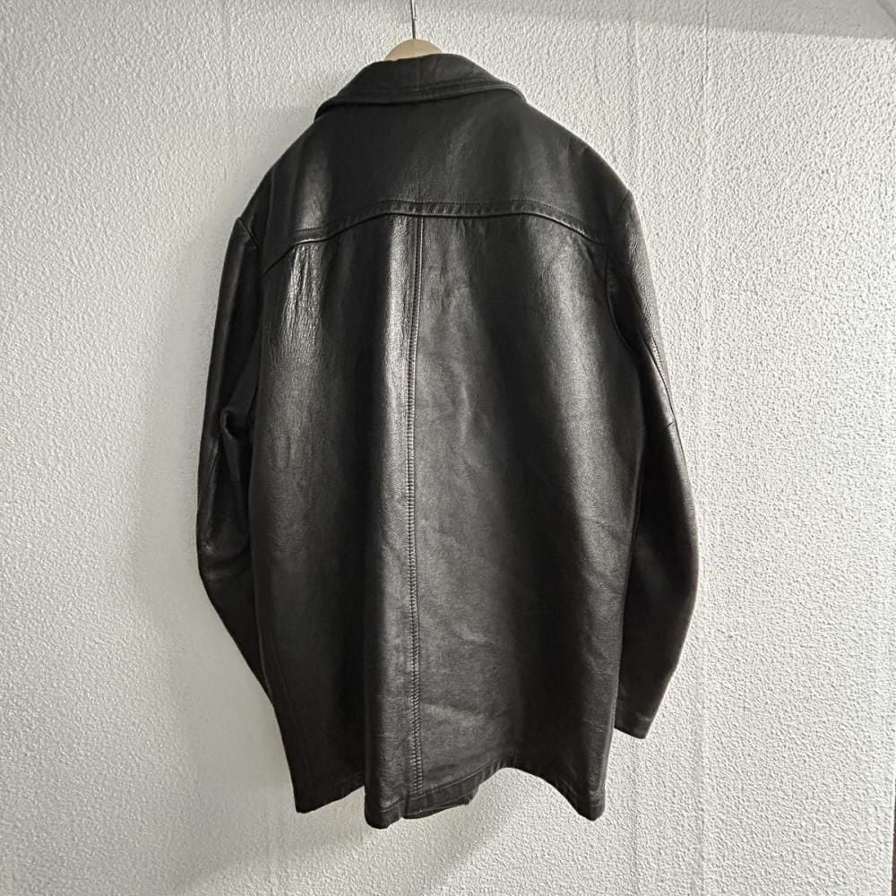 Vintage Lamb Leather Jacket [Unknown Brand] [1990s~] Black Button