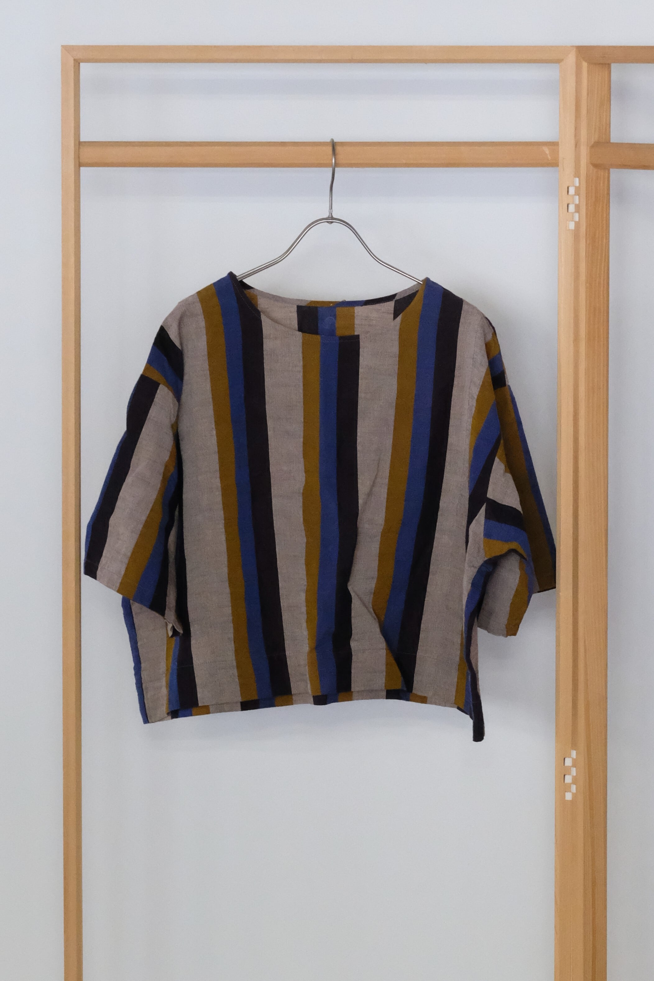 ヤンマ産業 会津木綿　ストライプTシャツ YAMMA MAN 会津木綿ヤンママンTシャツ（ショート丈） | 美工堂 ONLINE SHOP