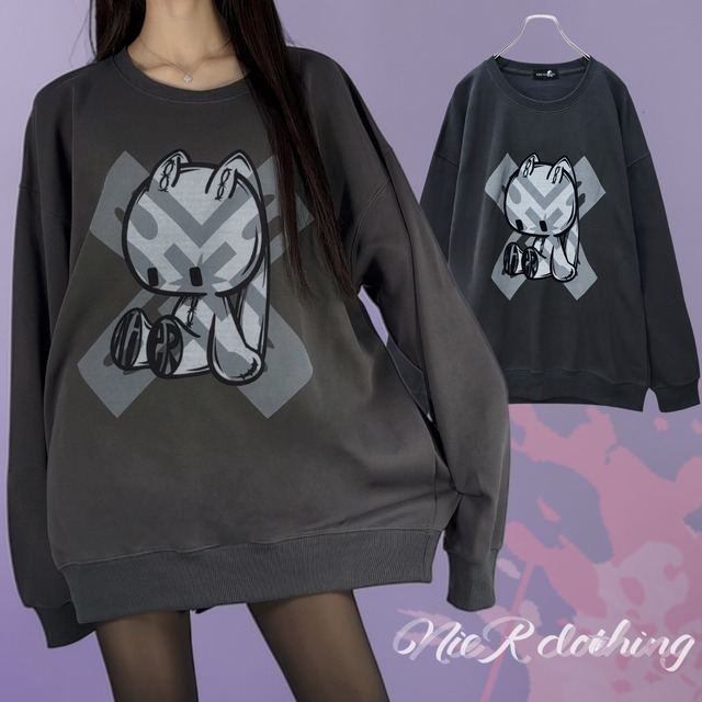 《BASE総合ショップ１位記念》DARK GRAY SWEAT SHIRT【CROSS】