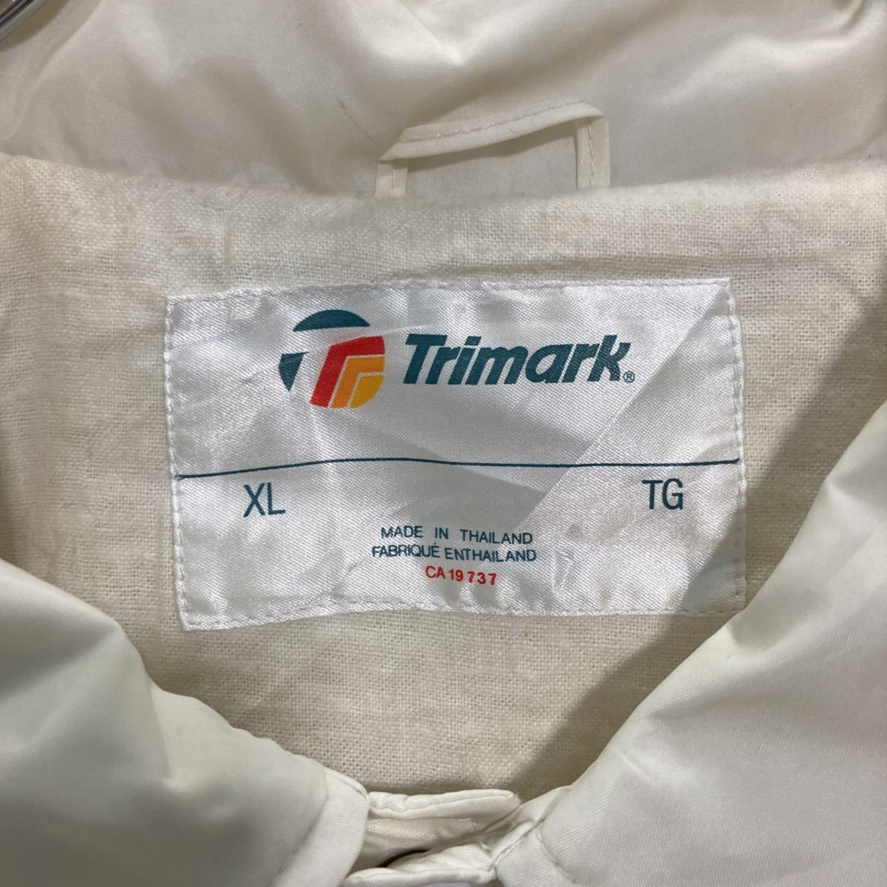 Trimark コーチジャケット XL ビッグサイズ ナイロンジャケット 白 