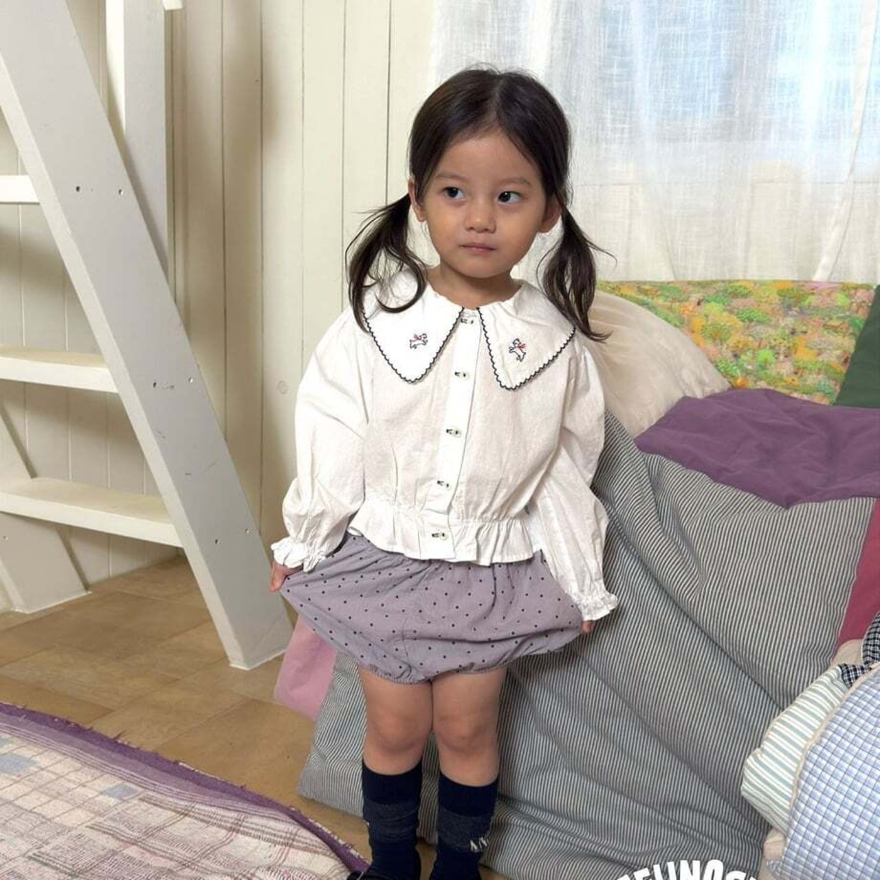 韓国子供服 / 26Autumn / 〖取寄〗JEJEUNOSITY / ドットブルマ / キッズ服 / ジュニア服 / 秋服 *XS~XL*