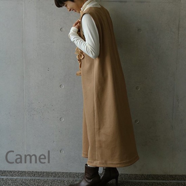 【Derive one market Channel】Canae『Hana Vネックノースリーブワンピース / STYLE03』※受注制作※