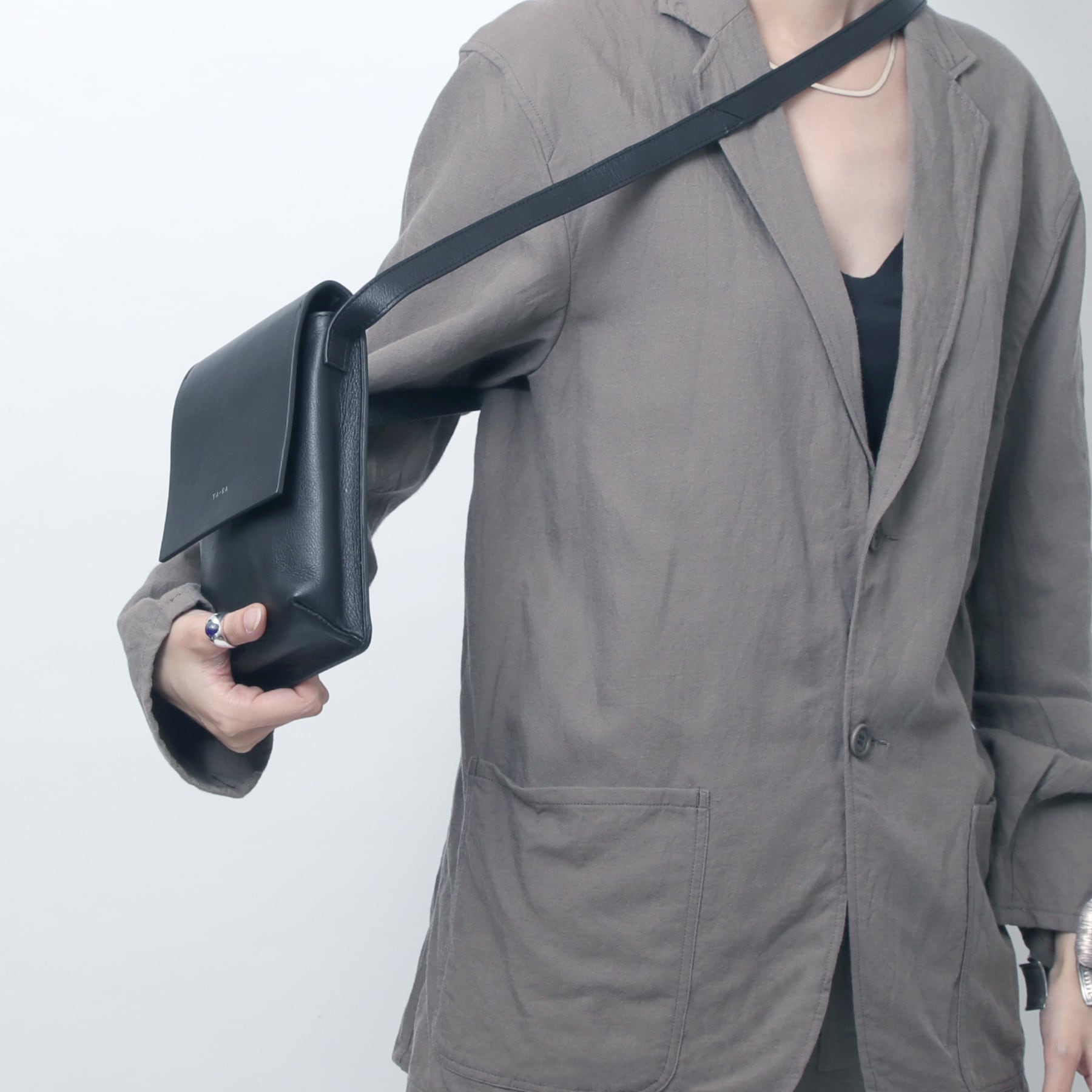 real leather box flap shoulder bag [Alnitak3] / Y2212FRB09 | YArKA