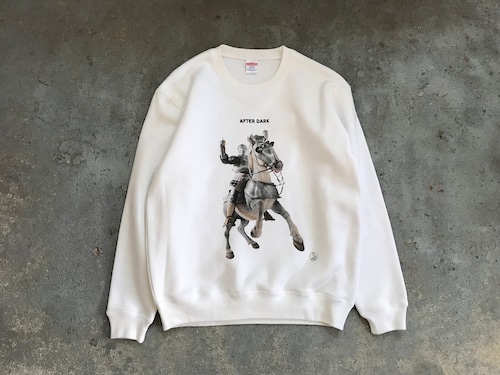 2022AW AFTER DARK "Field Armor for Man" 10oz crew neck sweatshirt【WHITE】