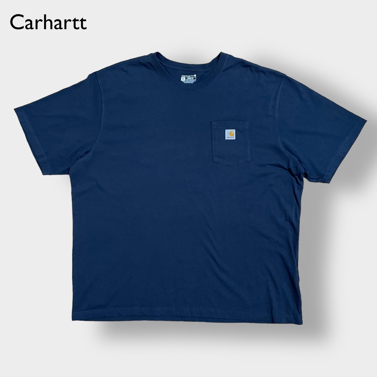 【Carhartt】3XL ビッグシルエット ビッグサイズ ポケットTシャツ ポケT カーハート ワーク系 US古着