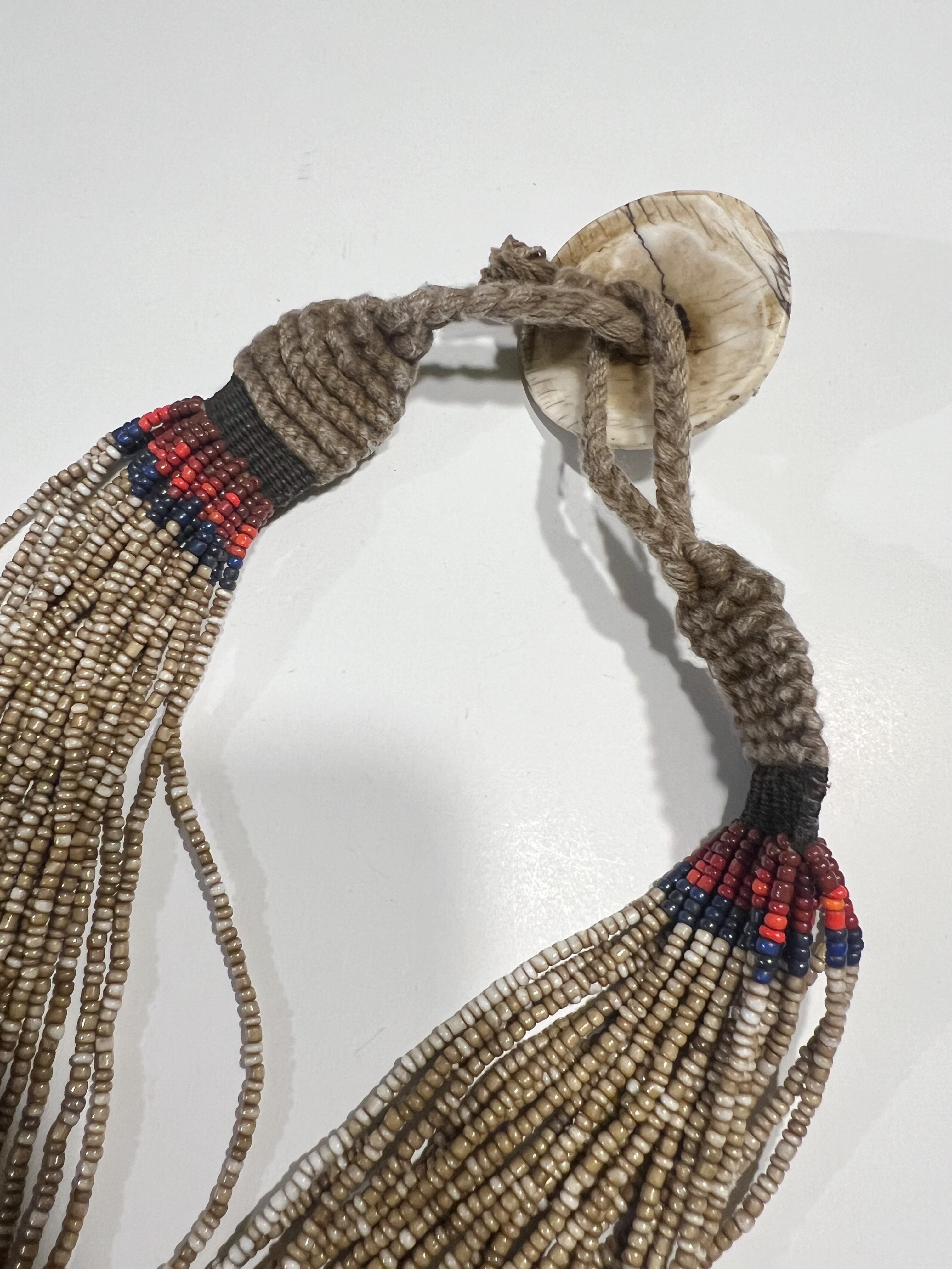 Vintage NAGA beads × shell Necklace ( ヴィンテージ ナガ族 ビーズ