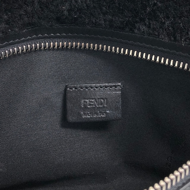 FENDI フェンディ ハンドバッグ ブラック FFロゴ ボア 2WAY vintage ヴィンテージ オールド c34f5u