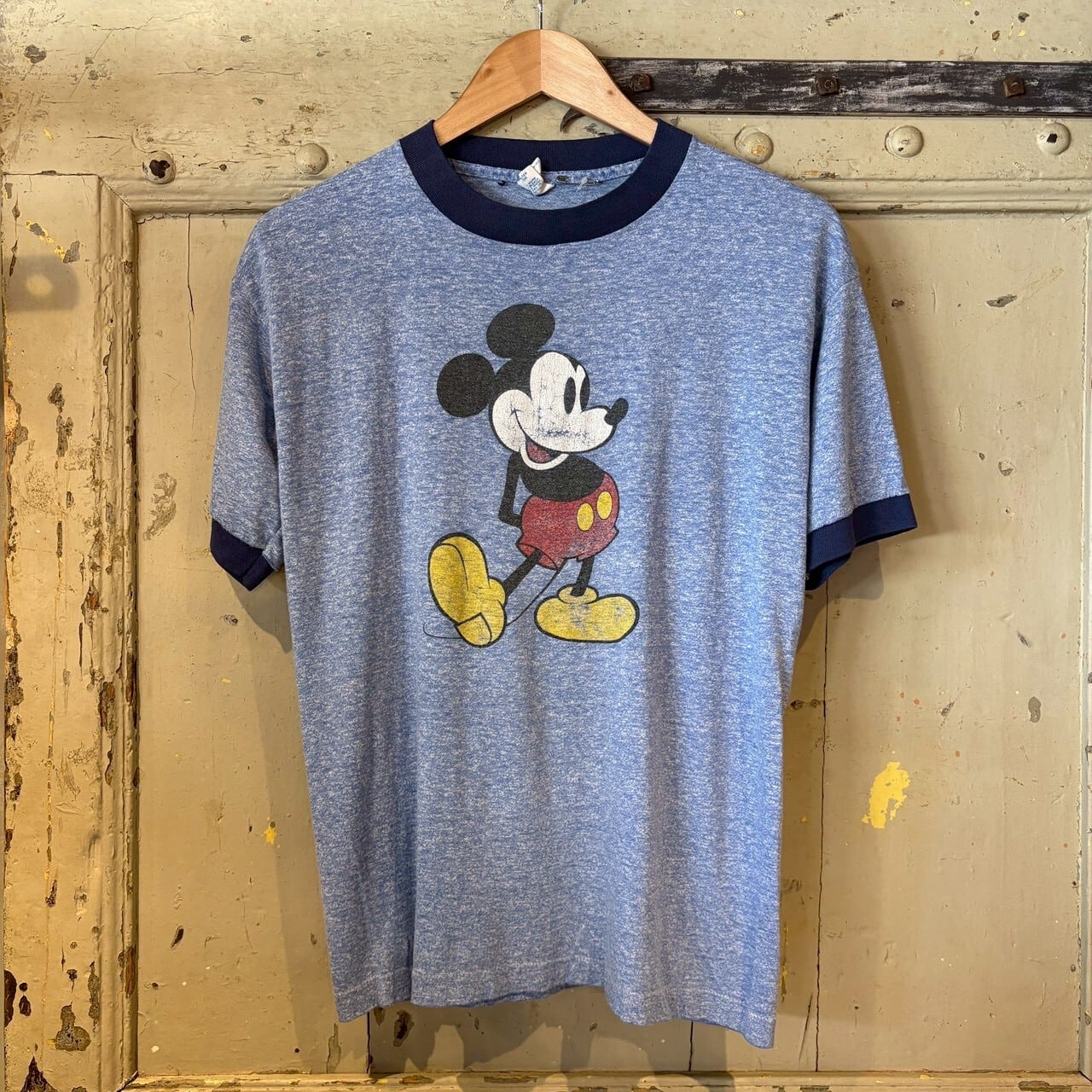 80's USA製 Disney ミッキー リンガーT Tシャツ ディズニー 80年代