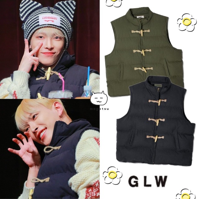 ★ATEEZ ホンジュン 着用！！【GLW】OVERSIZE DUFFEL PADDED VEST - 2COLOR