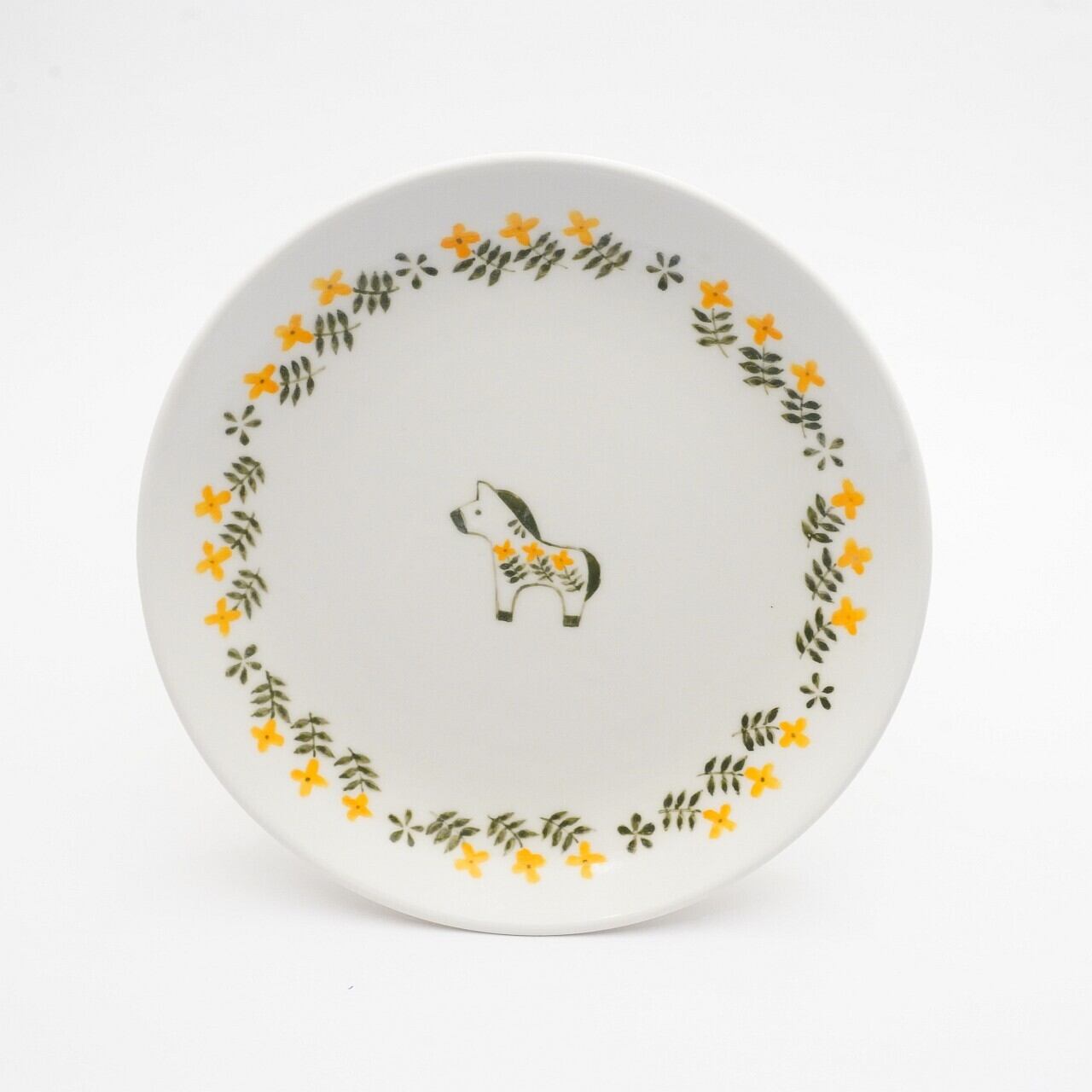 【久保島 利恵】幸せを呼ぶ馬 金木犀 中皿 A-2