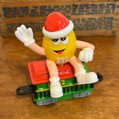 M&M's クリスマス・トレイン・トッパー サーカストレイン 列車 機関車 イエロー ミールトイ エムアンドエムズ MU-291