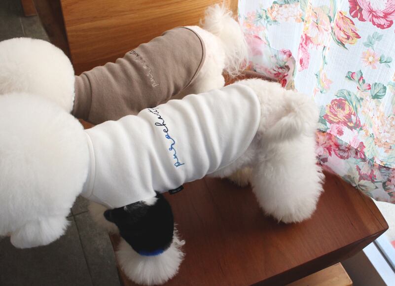 ミンクファー袖トレーナー S ~ XL 2color / 犬服 新作 ドッグウェア 小型犬 中型犬 犬 服 ジャケット ペット用品 ペット洋服