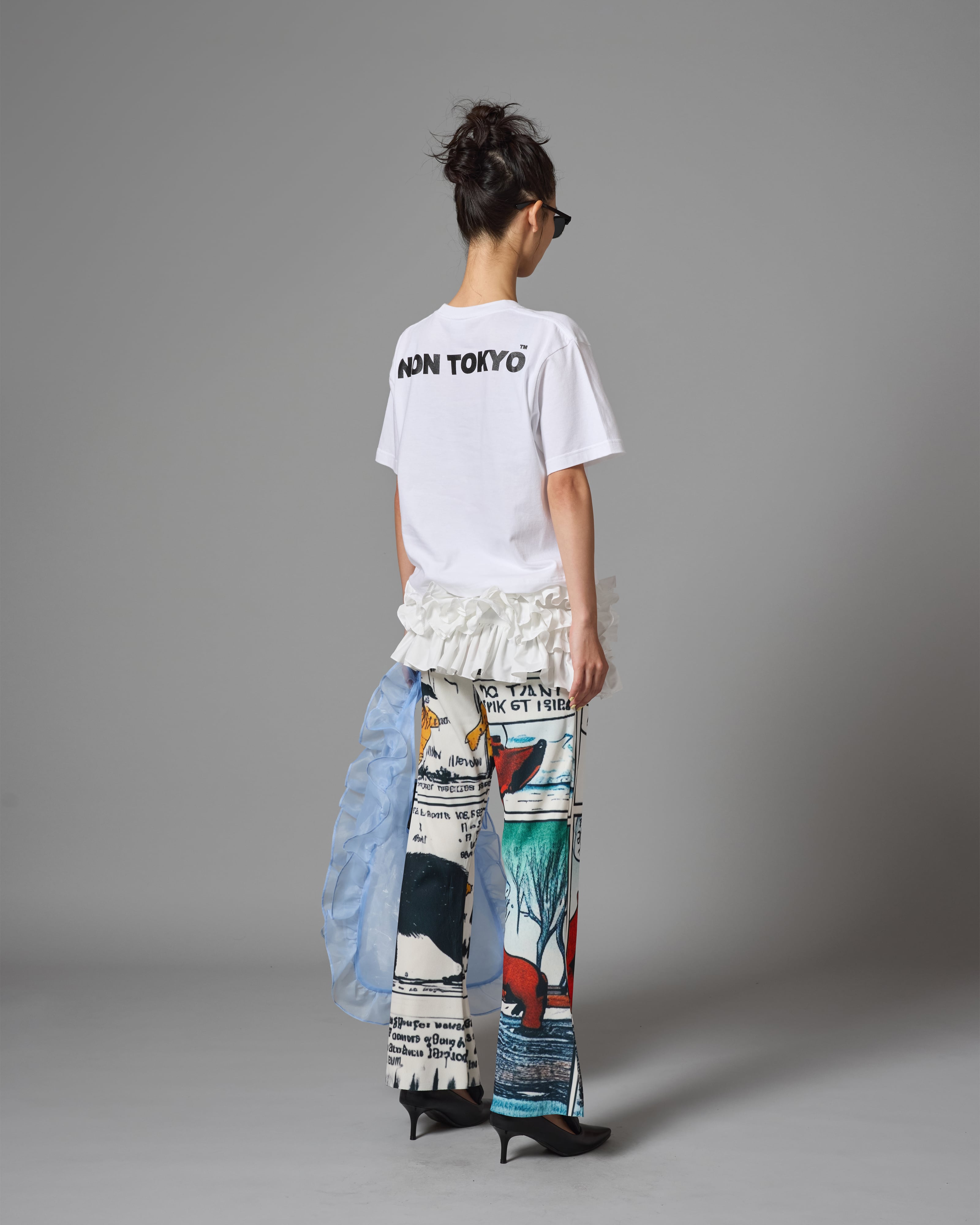 NONTOKYO リブフレアパンツ NON TOKYO ノントーキョー】 / PRINT RIB FLARE PANTS プリントリブ