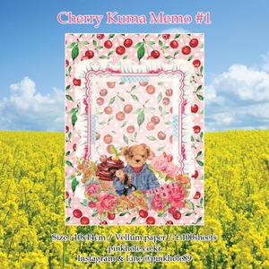 新作☆PH262A Pinkhole【Cherry Kuma #1】memopad メモ帳 100枚