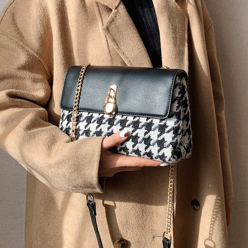 チェーン オータムウィンター 秋物 冬物 スクウェア メッセンジャーバッグ 手作りハンドバック78060707408