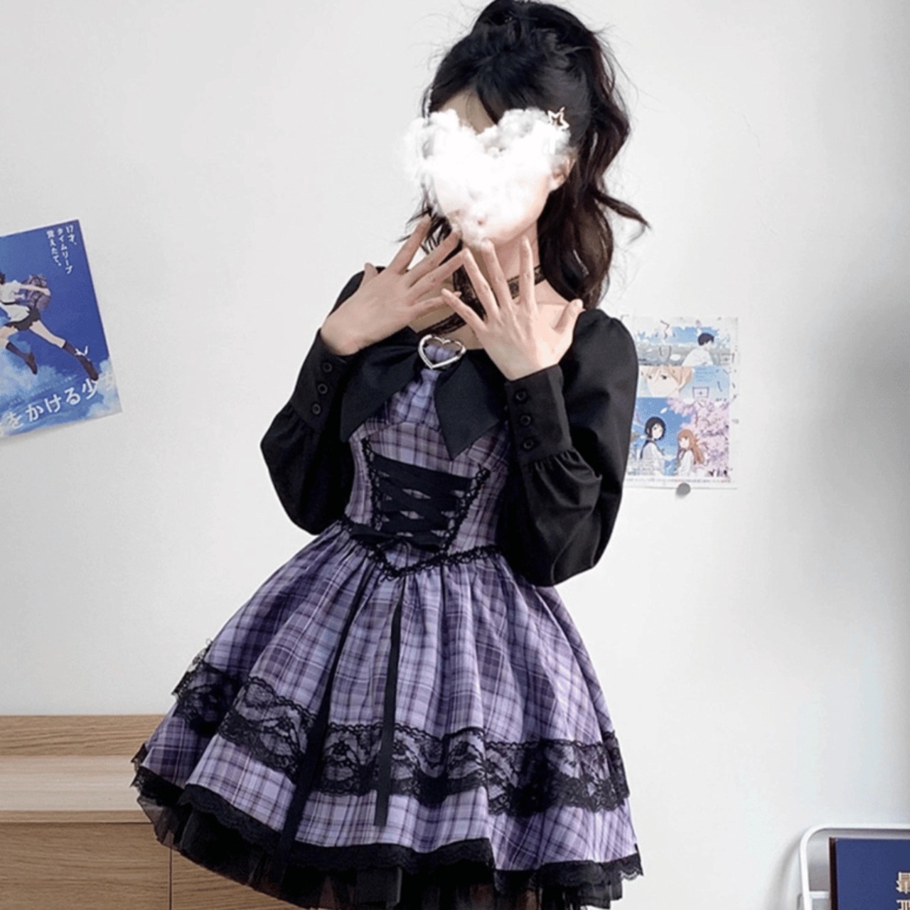天使と悪魔 サブカル系 ファッション アイドル衣装 ワンピース チェック柄 リボン かわいい ロリィタ服 原宿ファッション 地雷系 量産型  インディーズファッション | 天使と悪魔 サブカル系ファッション SEASONZ～地雷系、サブカル系インディーズファッション専門～