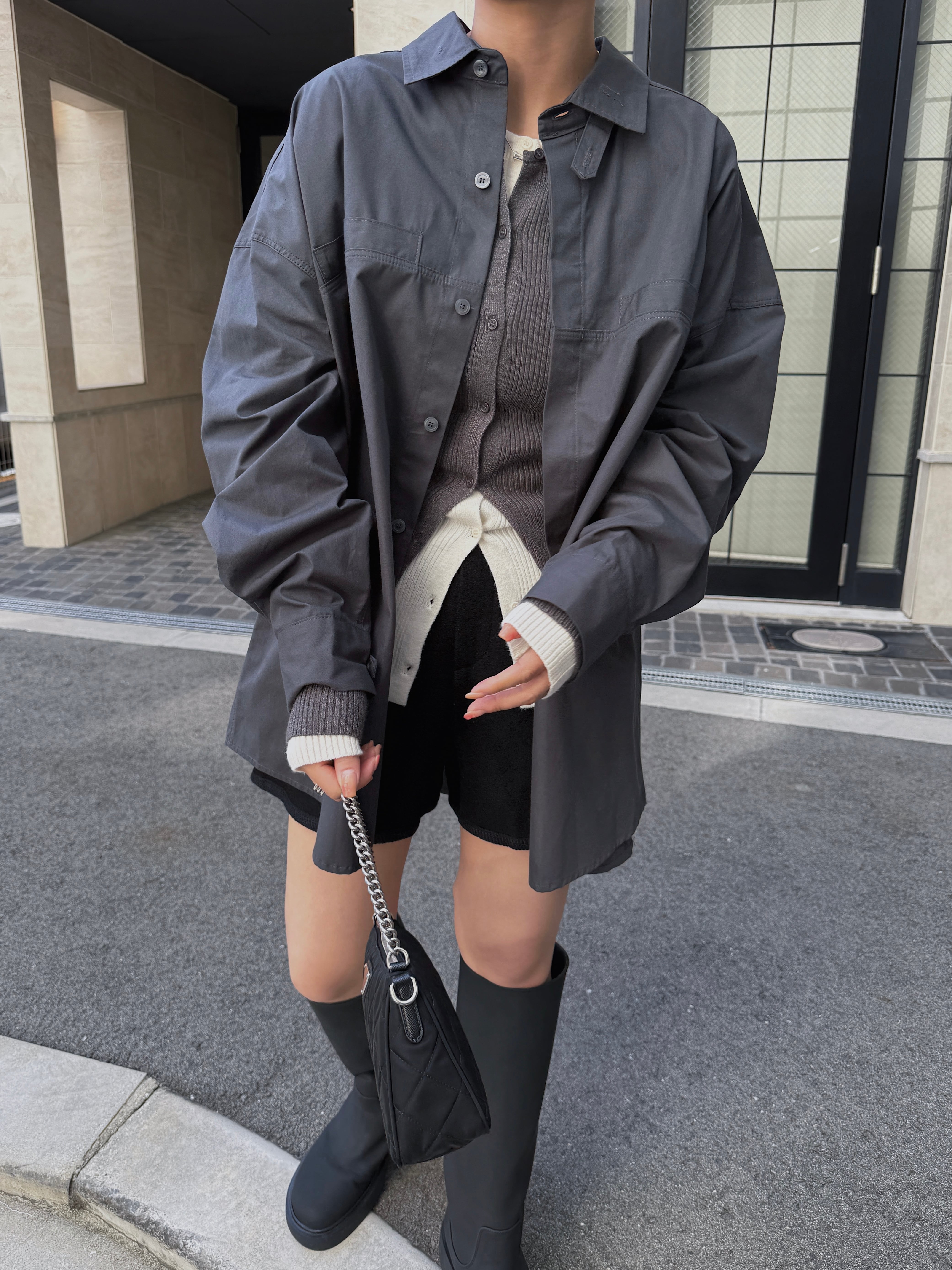 platform soft leather long boots | nananamoe