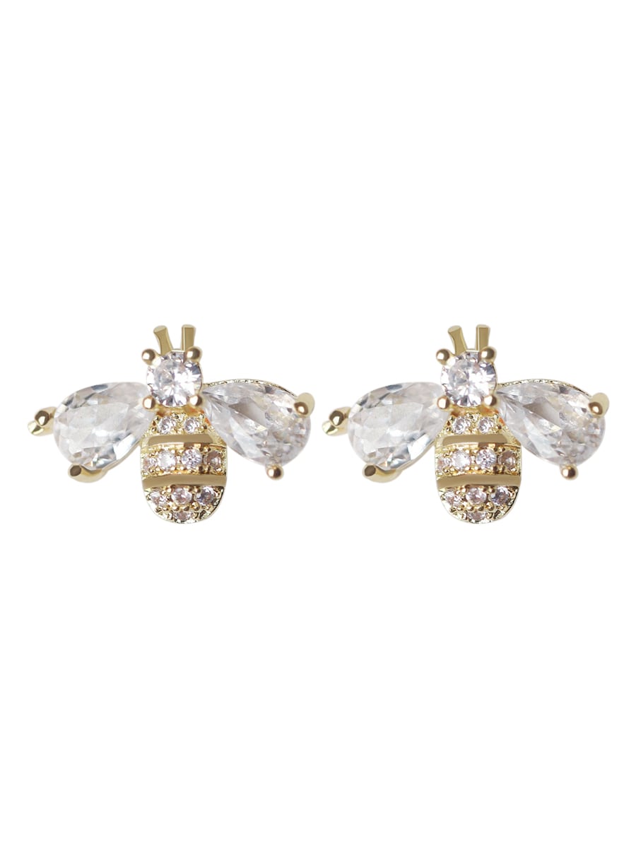 Bee Zircon Earrings
