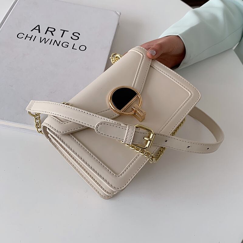 サマーチェーン レッドスタイル 夏物 スクウェア メッセンジャーバッグ 手作りハンドバック62783403758